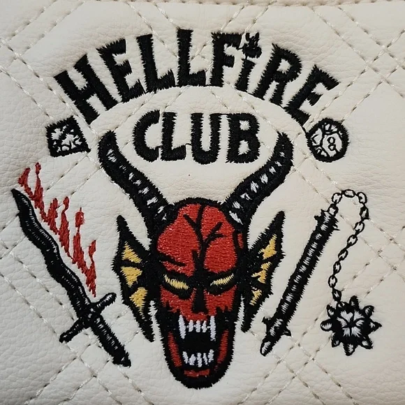 Stranger Things "Hellfire Club" Card Holder & Laynard Set with Brown Furry Bag - Picture 5 of 16